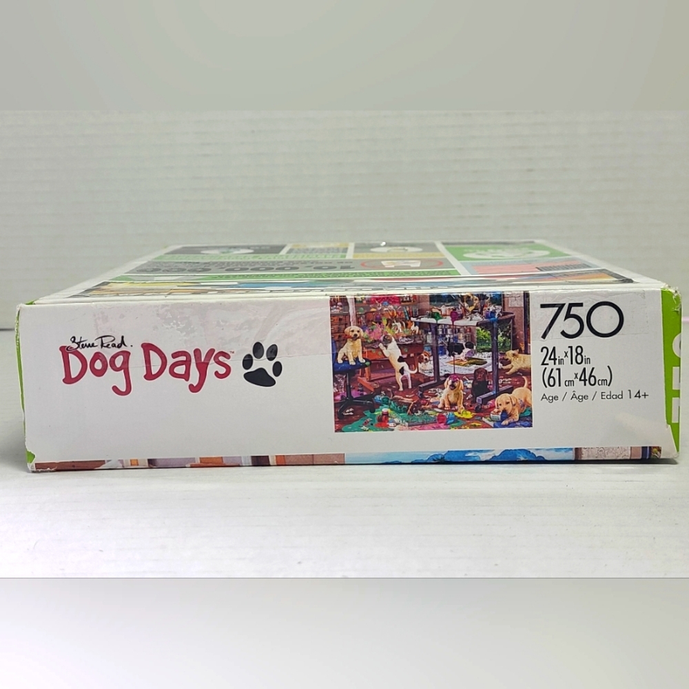 Buffalo Dog Days Painting Puppies 750pc Puzzle #17330 - Picture 3 of 4
